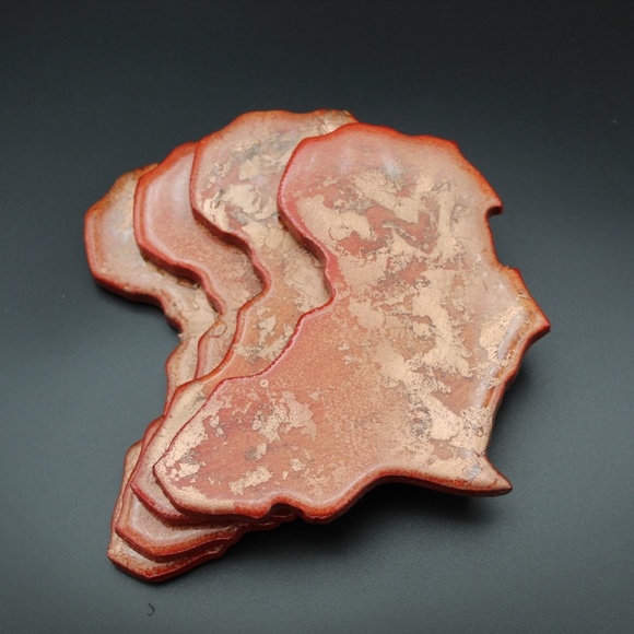 Africa Coaster Set (Red/Gold) - Picture 2 of 2